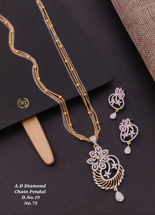 Bold A.D. Floral Design Pendant Set