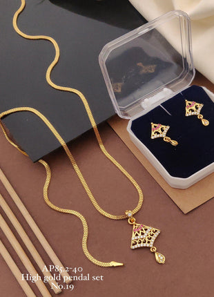 Pearl Pendant Set with Earrings