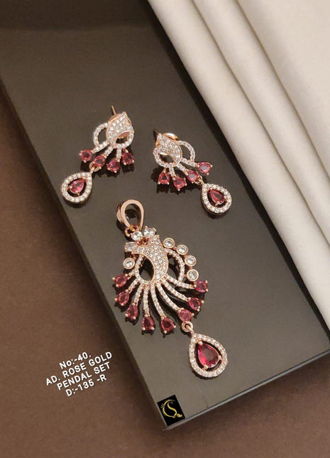 Rani A.D.Pendant Set with Earrings
