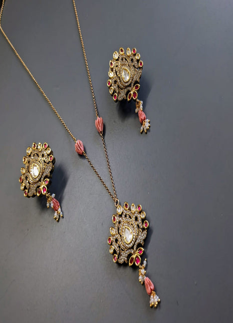 Monzonite Pendant Set with Layered Design