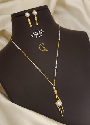 Gold-Plated Layered Pearl Set