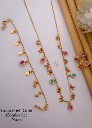 Elegant Pink & Green Drop Set