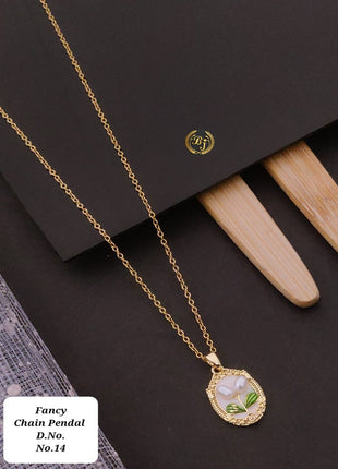 Vintage White Pearl Leaf Pendant