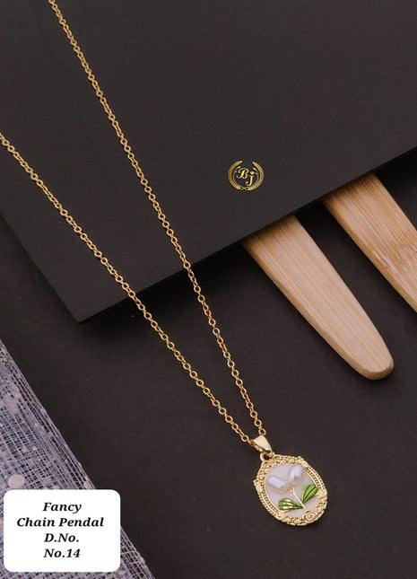 Vintage White Pearl Leaf Pendant