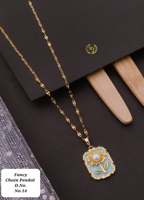 Yellow Bloom Pearl Pendant