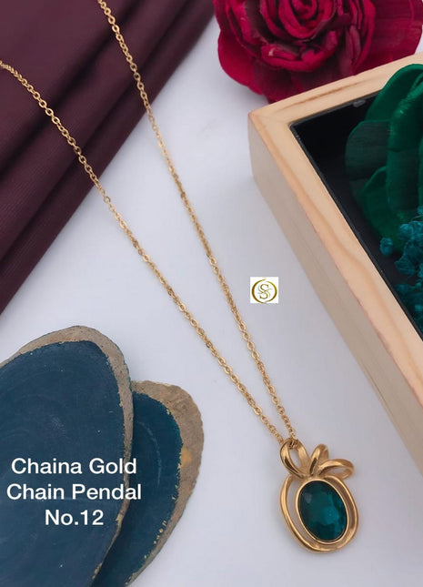 Elegant Crystal Rose Gold Teardrop Pendant