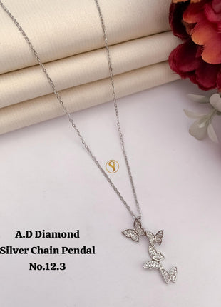 Twin Leaf A.D Pendant Chain