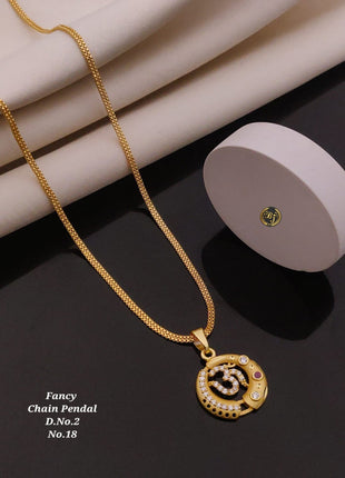 Fancy Om Gold Pendant