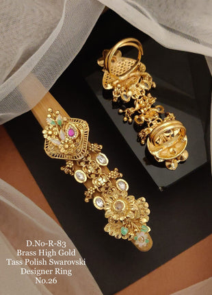 Kundan Adjustable Ring