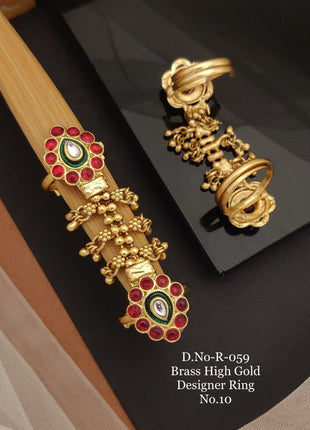 Floral Adjustable Stone Ring