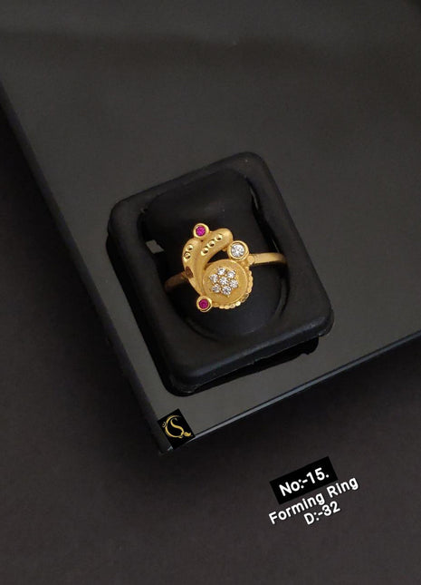 Kundan Pearl Floral Ring