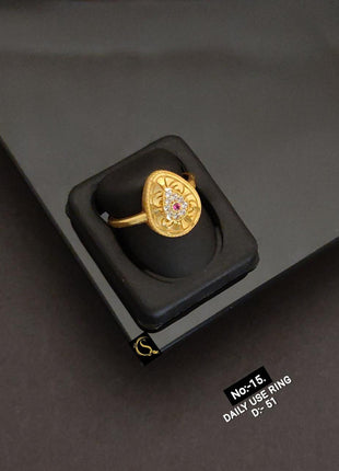 Green Meenakari Dome Ring