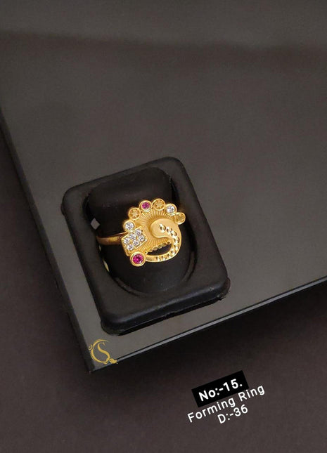 Vintage-Inspired Adjustable Ring with Multicolor Gems