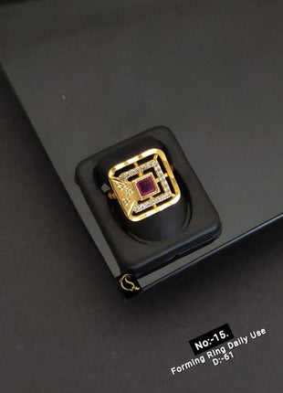 Traditional Big Circular Ring with Pearl Border