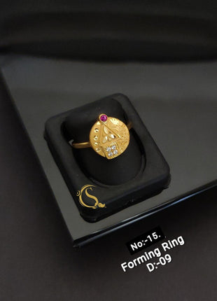 Pink Stone Ring with Frame