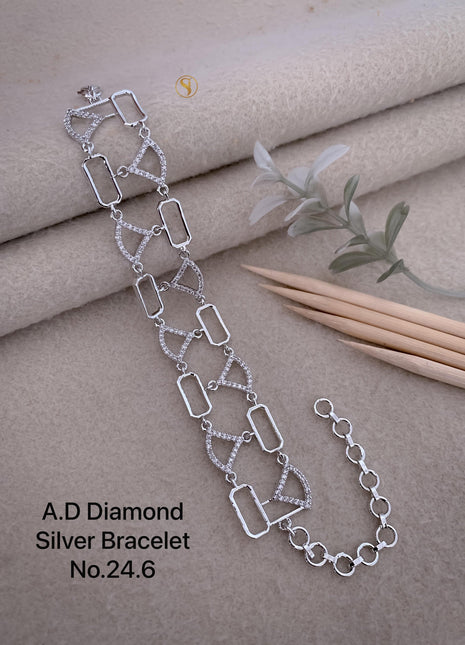 Sliver Square Triangle Shaped Bracelet
