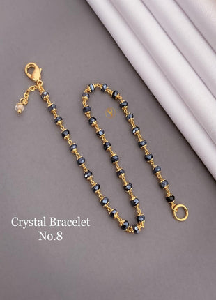 Pistachio Green Crystal Gold Bracelet