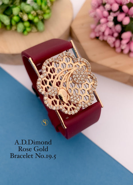 Sparkling Silver Bracelet with Floral Detail