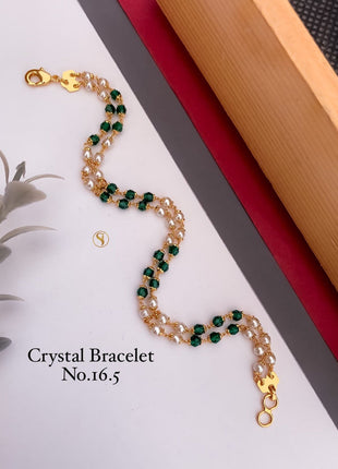 Emerald Green Dual Crystal Bracelet