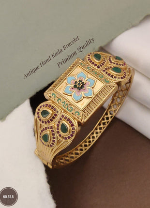 Gold-Plated Open Cuff Bracelet