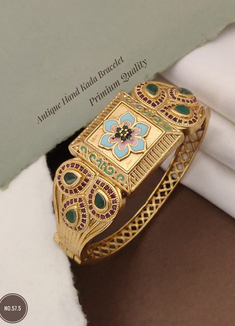 Gold-Plated Open Cuff Bracelet