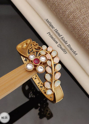 Pearl Embedded Gold Bangles