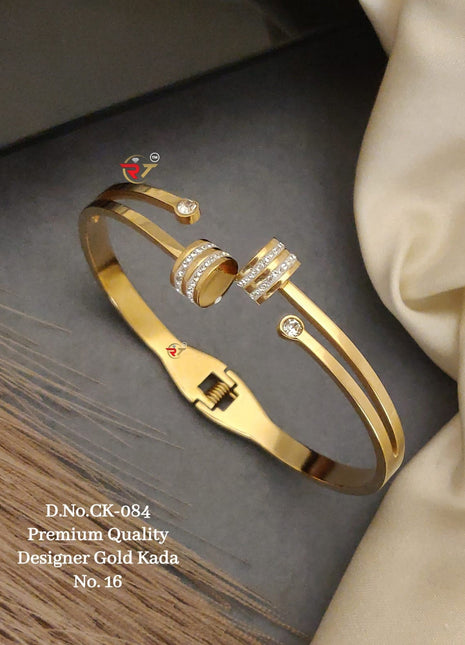 American Diamond Gold-Plated Bracelet