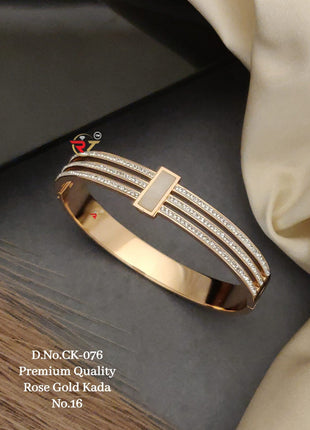 Monzonite Embellished Gold-Plated Bracelet