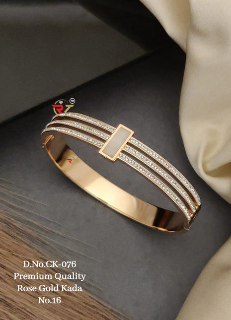 Monzonite Embellished Gold-Plated Bracelet