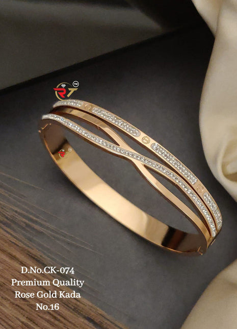 Rose Gold Carved KADA