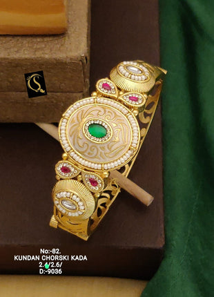 Kundan Encraved Kada