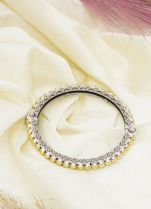 Oxidized Leaf Motif Bangles