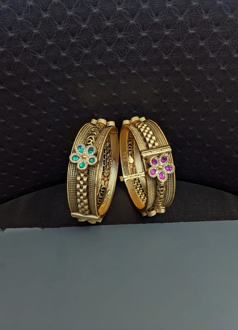 Oxidized Floral Bangles