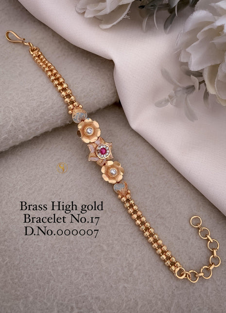 Three Flower Designer Bracelet