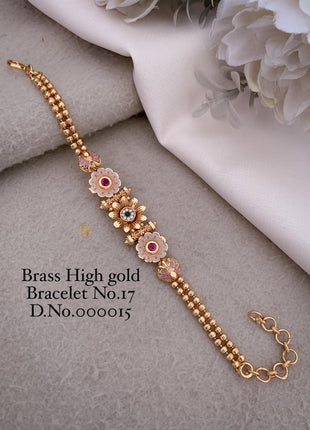 Pink Floral Motif Bracelet