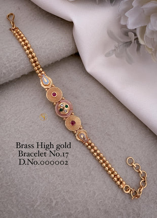 Round Engraved Motif Bracelet