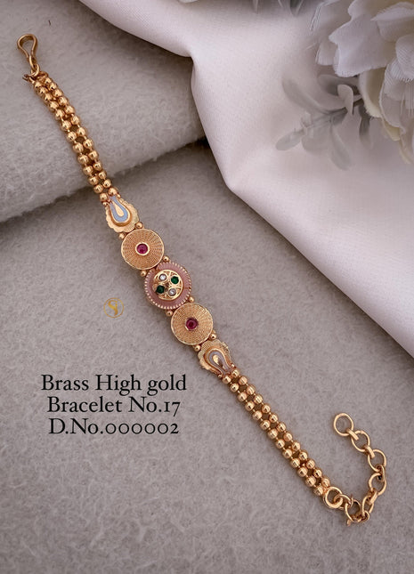 Round Engraved Motif Bracelet