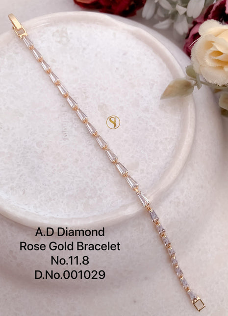 A.D Diamond Baguette Cut Bracelet
