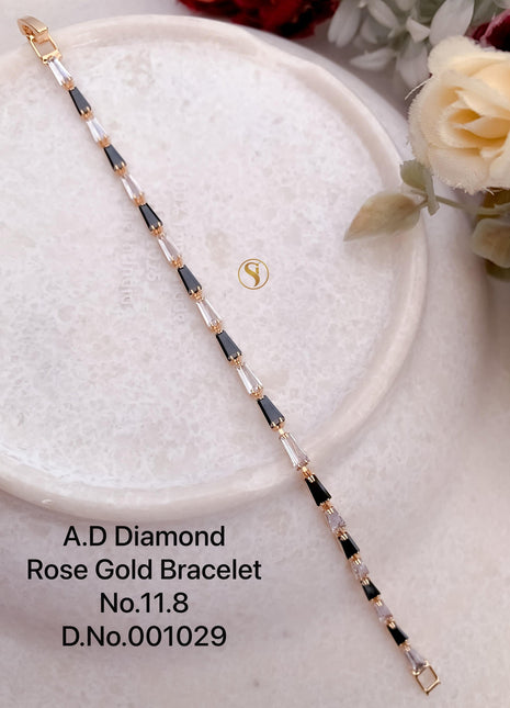 A.D Diamond Dual Tone Bracelet