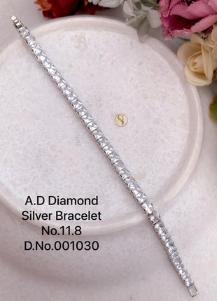 A.D Diamond Princess Cut Bracelet