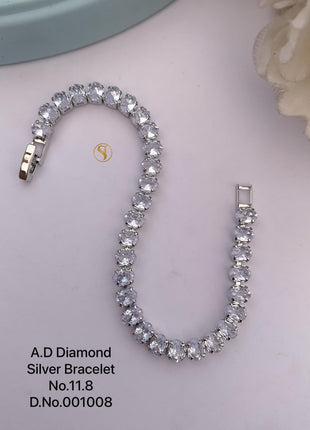 A.D Diamond Oval Cut Bracelet