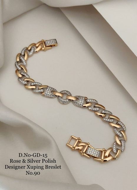 Dual Tone Chain Bracelet