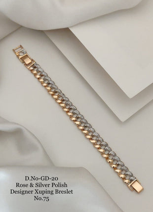 Beaded Edge Polished Bracelet