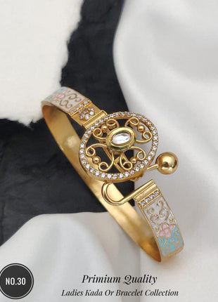 Color Enamel Floral Kada Bracelet
