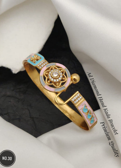 Intricate American Diamond Pattern Kada