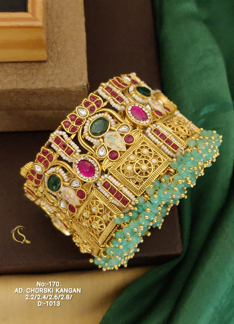 Antique Filigree Floral Pearl Kada