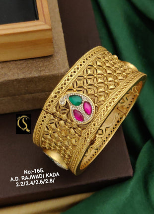 Antique Floral Pearl Stone Kada