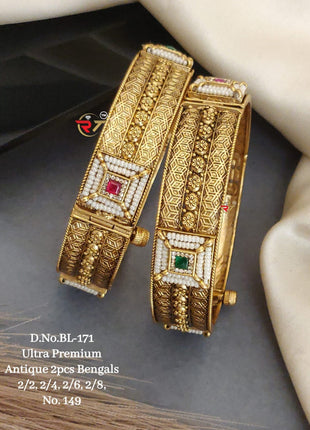 Gold-Plated American Diamond Bangles