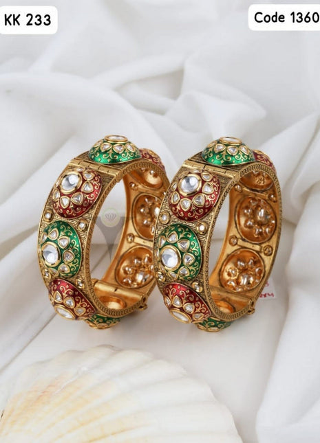 Oxidized Bangles with Engraved Detailing