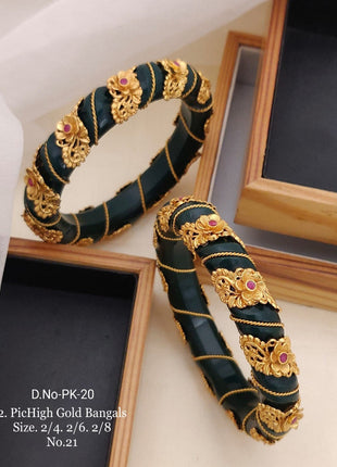 Kundan Work Gold-Plated Bracelet